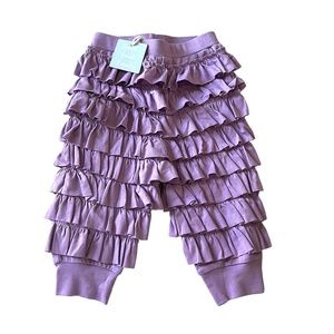 NWT Lemon Loves Layette Purple Ruffle Pants 18-24